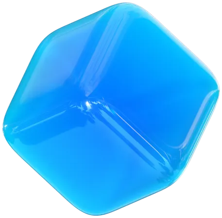 Cubo azul  3D Icon