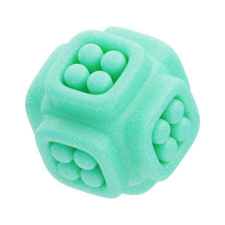 Cubo borbulhado  3D Icon