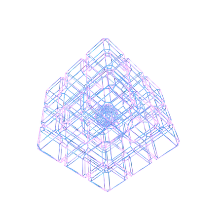 Cubo cubo holográfico  3D Icon