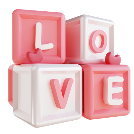 Cubo de amor  3D Icon