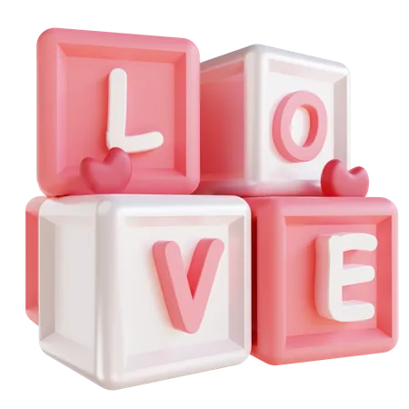 Cubo de amor  3D Icon