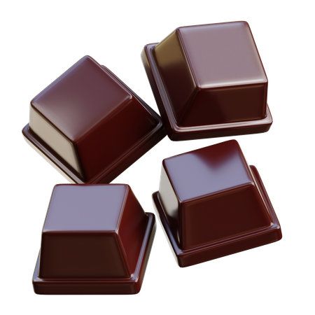 Cubo de chocolate  3D Icon