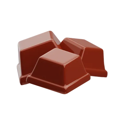 Cubo de chocolate  3D Illustration