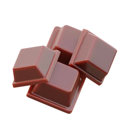 Cubo de chocolate  3D Icon