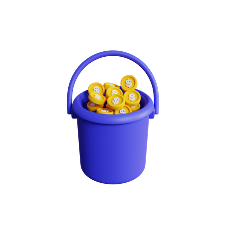 Cubo de dinero  3D Icon