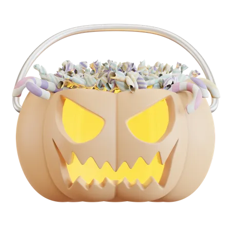 Cubo de caramelo de calabaza  3D Icon