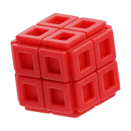 Cubo de estrutura aberta  3D Icon