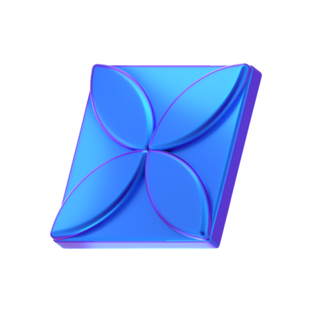 Forma abstracta de cubo de flores  3D Icon