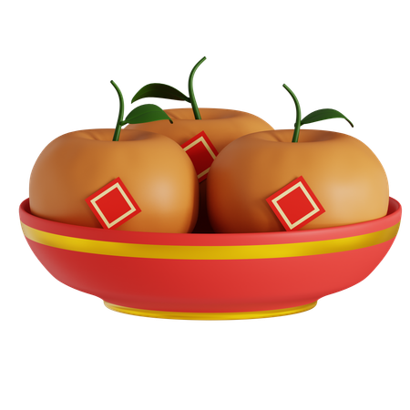 Cubo de frutas naranjas  3D Icon