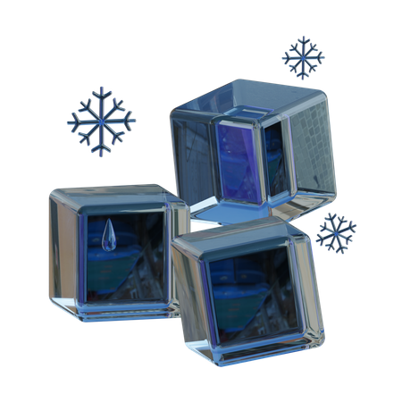 Cubo de gelo  3D Icon