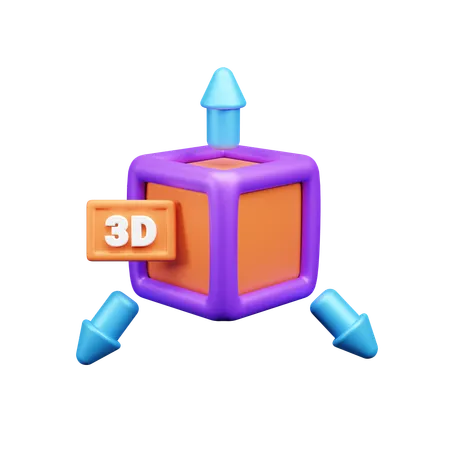 Cubo de impressão  3D Icon