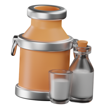 Cubo de leche  3D Icon