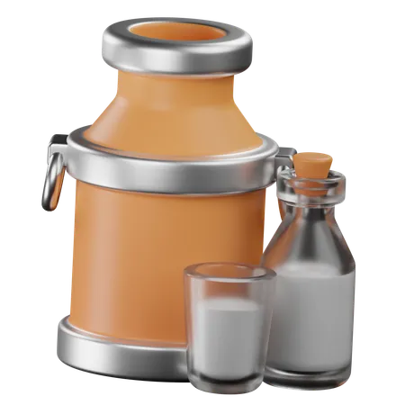 Cubo de leche  3D Icon