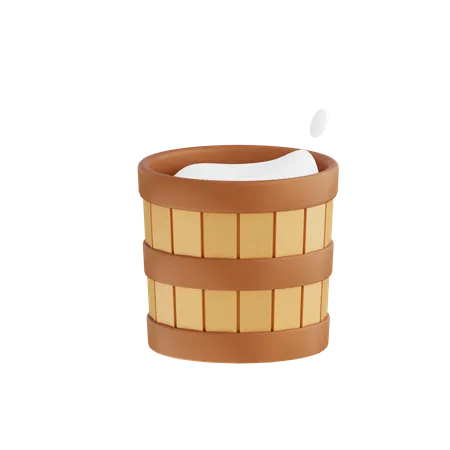 Cubo de leche  3D Illustration