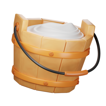 Cubo de leche  3D Icon