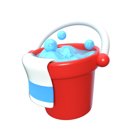 Cubo de limpieza  3D Icon