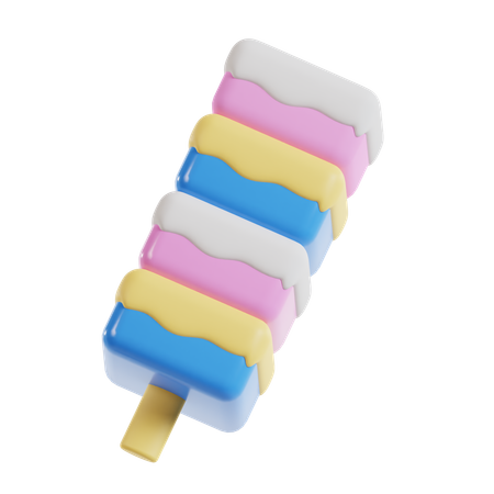 Cubo de palito de helado  3D Icon