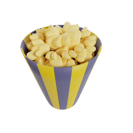 Cubo de palomitas de maíz  3D Icon