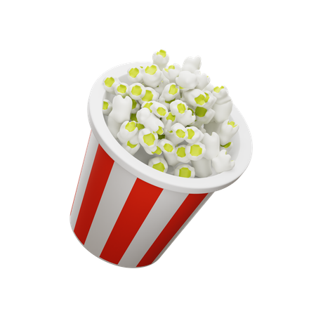 Cubo de palomitas de maíz  3D Icon