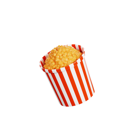 Cubo de palomitas de maíz  3D Icon