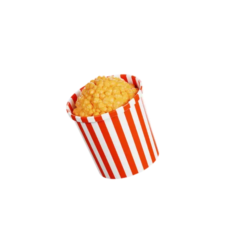 Cubo de palomitas de maíz  3D Icon