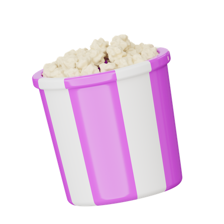 Cubo de palomitas de maíz  3D Icon