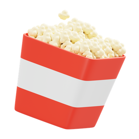 Cubo de palomitas de maíz  3D Icon