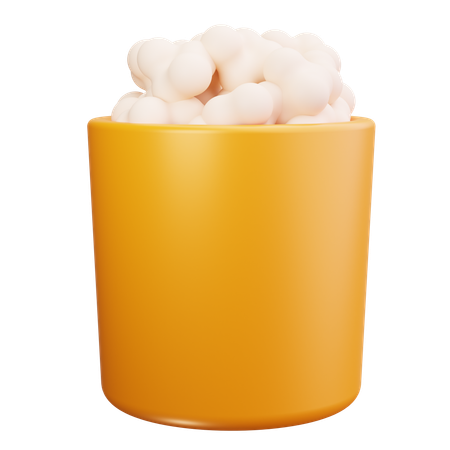 Cubo de palomitas de maíz  3D Icon