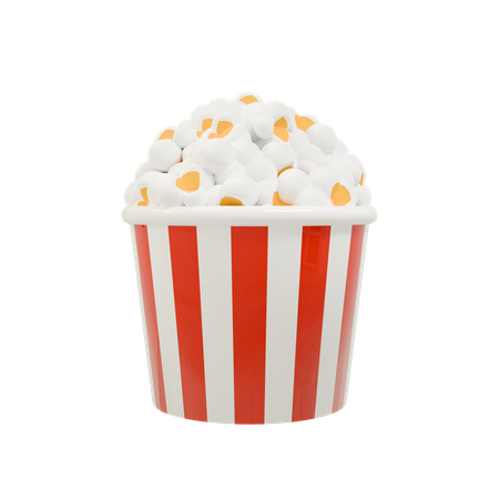 Cubo de palomitas de maíz  3D Icon