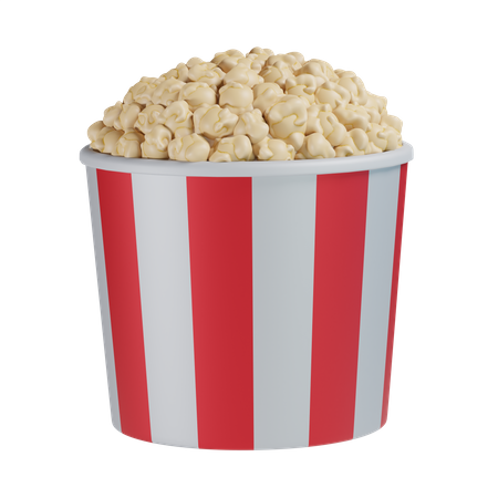 Cubo de palomitas de maíz  3D Icon