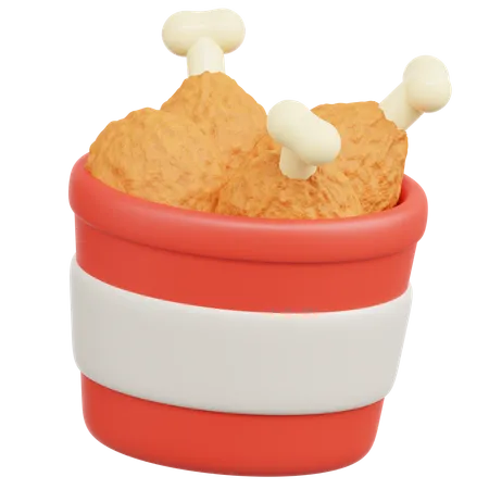 Cubo de pollo  3D Icon