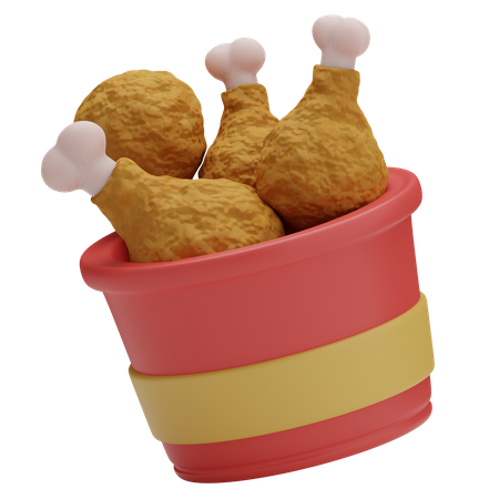 Cubo de pollo  3D Icon