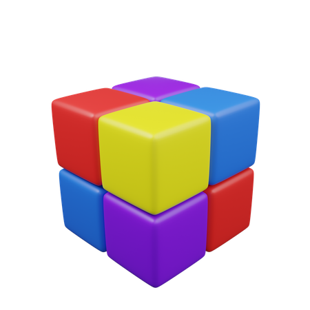 Cubo de quebra-cabeça  3D Icon