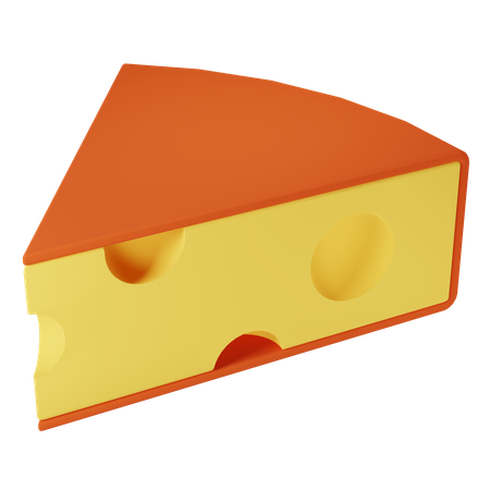 Cubo de queijo vermelho  3D Icon