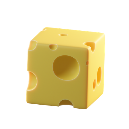 Queso en cubitos  3D Icon