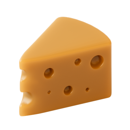 Cubo de queso  3D Illustration