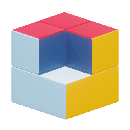 Cubo de rubik  3D Illustration