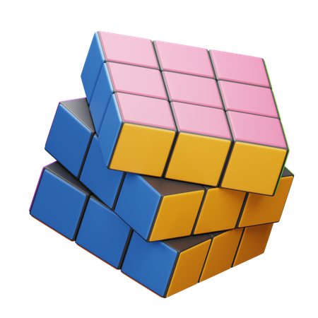 Rubik Cube Brain Teasing Diversión para niños  3D Icon