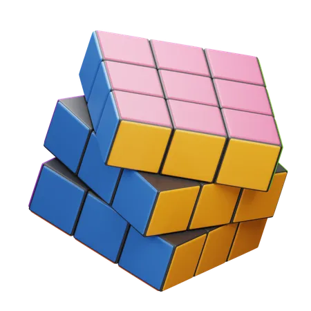 Rubik Cube Brain Teasing Diversión para niños  3D Icon