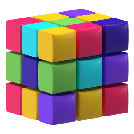 Cubo de rubik  3D Icon