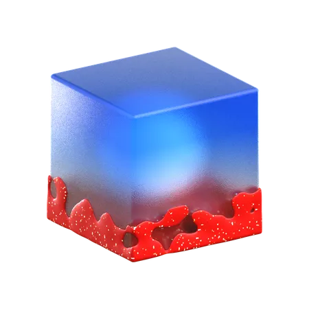 Cubo de cristal  3D Icon