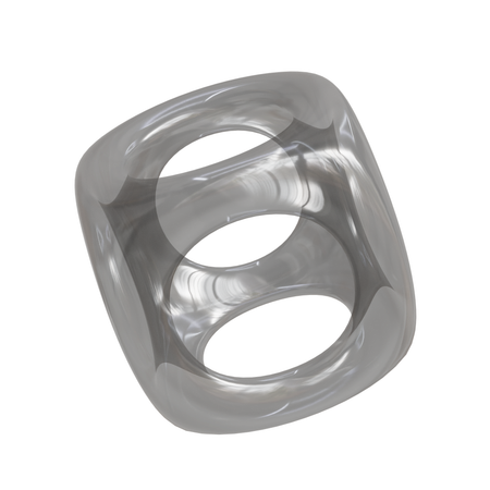 Cubo de vidrio con estructura de alambre abstracto  3D Icon