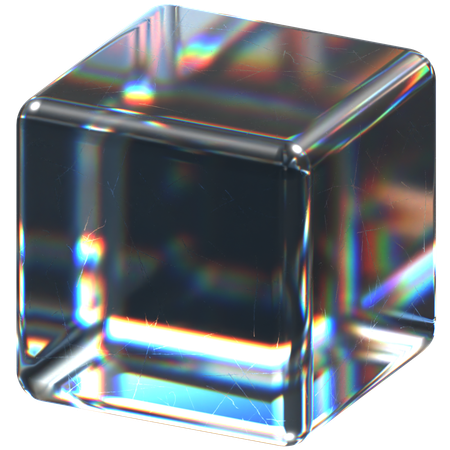 Cubo de vidro  3D Icon