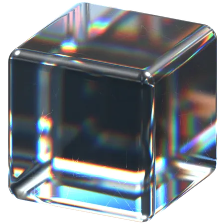 Cubo de vidro  3D Icon