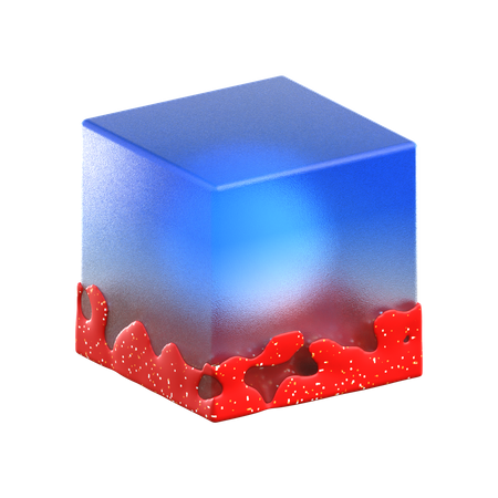 Cubo de vidro  3D Icon