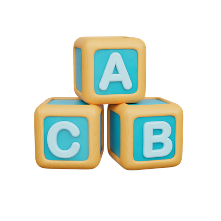 Cubo del alfabeto  3D Icon