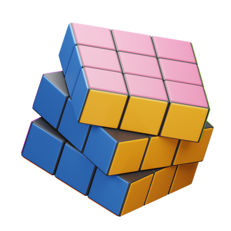 Divertimento rompicapo con cubo di Rubik per bambini  3D Icon