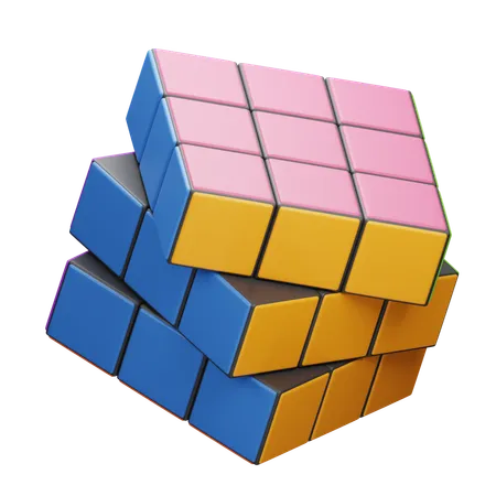 Divertimento rompicapo con cubo di Rubik per bambini  3D Icon