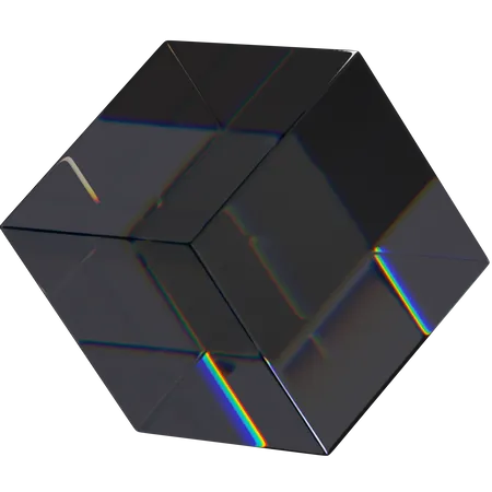Cubo escuro  3D Icon