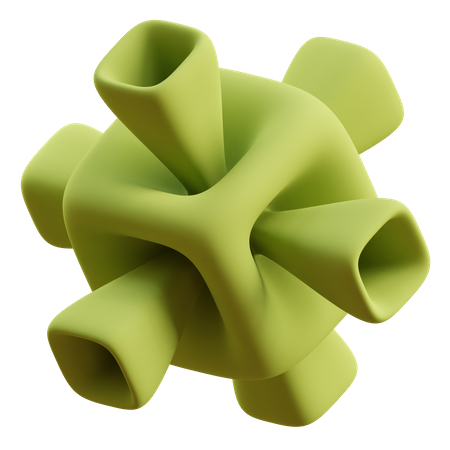 Forma abstrata de estrela de cubo  3D Icon